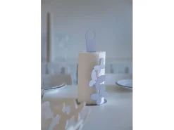 Butterfly - Portarrollos blanco de sobremesa, acero moderno para 3 rollos, baño y cocina, Fabricado en Italia