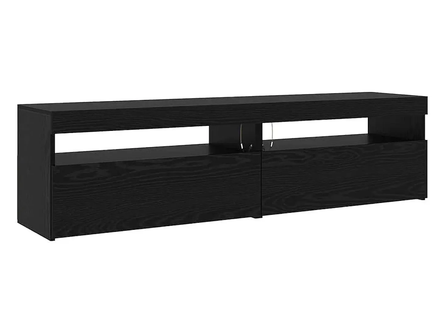 Cabinetes de Televisión 3 pcs Roble negro 290 x 36.5 x 40 cm