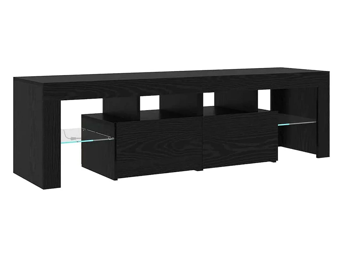 Cabinetes de Televisión 3 pcs Roble negro 290 x 36.5 x 40 cm