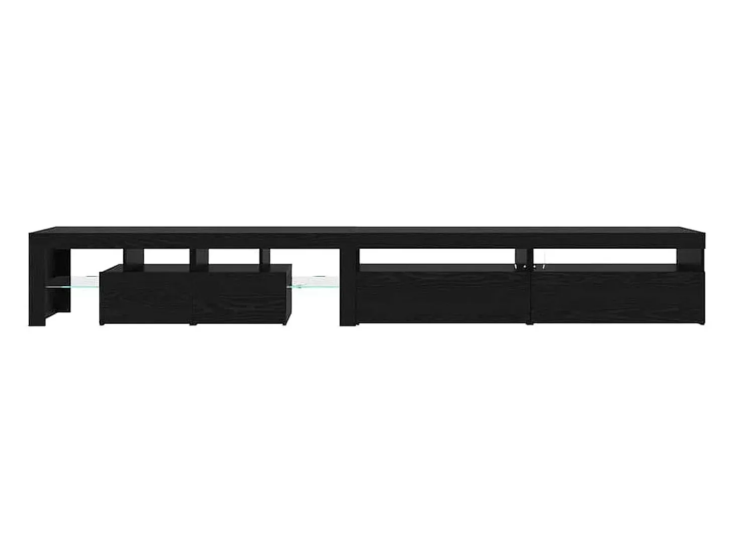 Cabinetes de Televisión 3 pcs Roble negro 290 x 36.5 x 40 cm