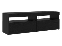 Cabinetes de Televisión 3 pcs Roble negro 260 x 36.5 x 40 cm