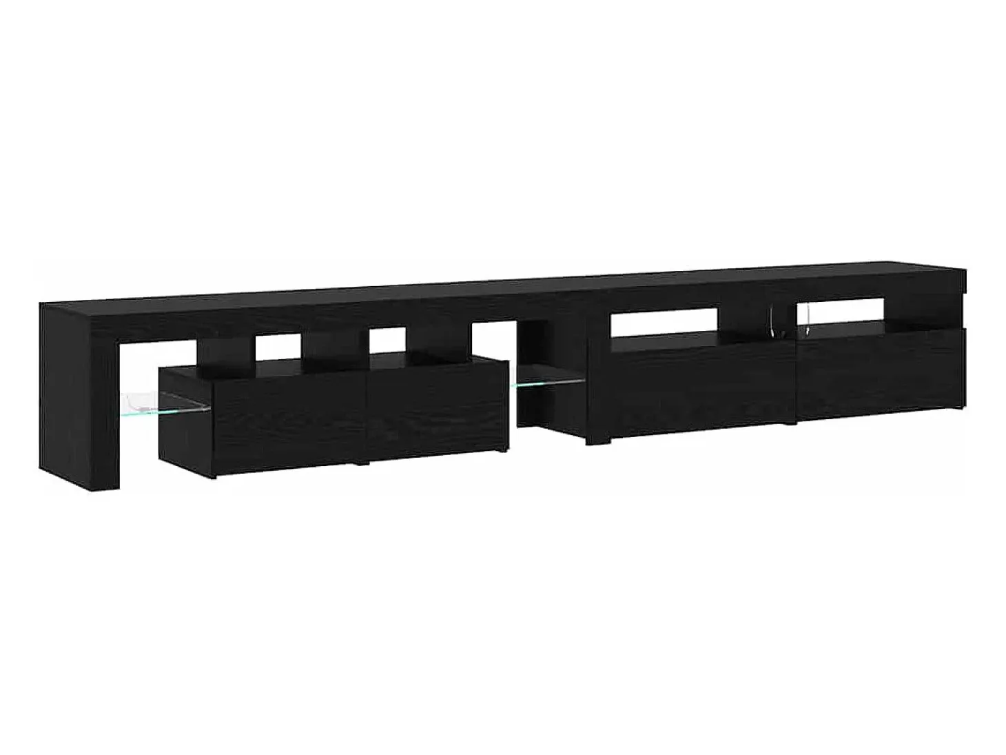 Cabinetes de Televisión 3 pcs Roble negro 260 x 36.5 x 40 cm