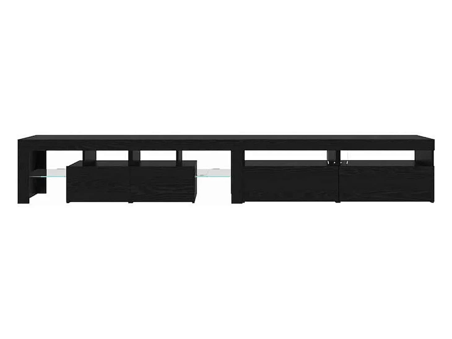 Cabinetes de Televisión 3 pcs Roble negro 260 x 36.5 x 40 cm