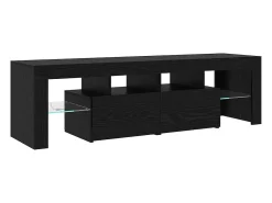 Cabinetes de Televisión 2 pcs Roble negro 260 x 36.5 x 40 cm