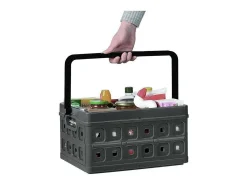 Caja cuadrada plegable de 24 litros para transporte o almacenamiento