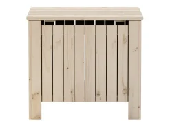 Caja de almacenaje con tapa RANA madera maciza pino 60x49x54 cm