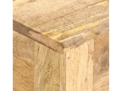 Caja de almacenaje de madera maciza de mango 99x35x48 cm ES560038