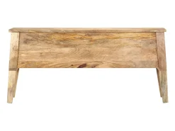 Caja de almacenaje de madera maciza de mango 99x35x48 cm ES560038