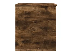 Caja de almacenaje madera ingeniería roble ahumado 60x42x46 cm ES226412