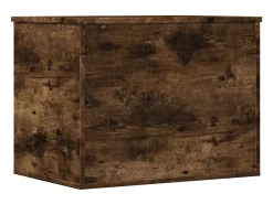 Caja de almacenaje madera ingeniería roble ahumado 60x42x46 cm ES226412