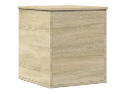 Caja de almacenaje madera ingeniería roble Sonoma 40x42x46 cm ES764584
