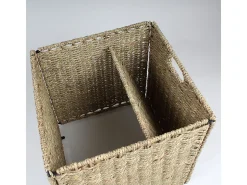 Caja de almacenaje plegable de junco marino - 32 x 32 x 32 cm