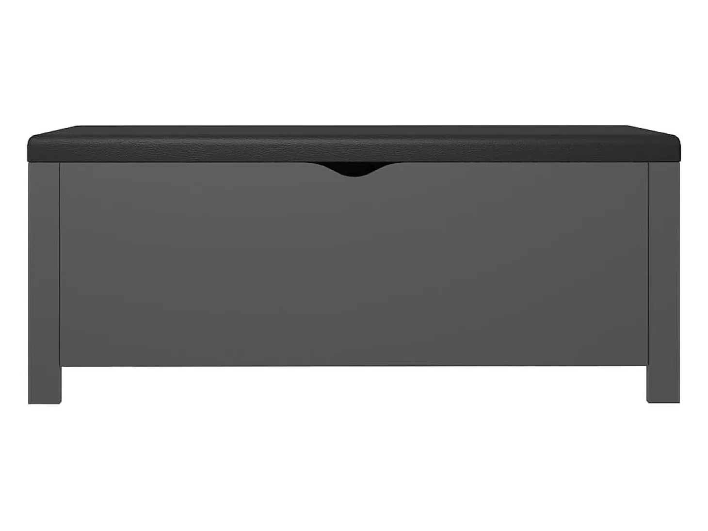Caja de almacenaje y cojín madera ingeniería gris 105x40x45 cm ES151158