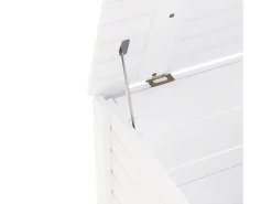 Caja de almacenaje y tapa RANA madera maciza blanca 80x49x54 cm