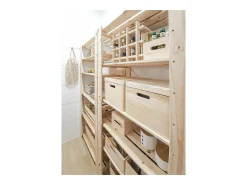 Caja de almacenamiento de pino macizo con tapa Tamaño 4