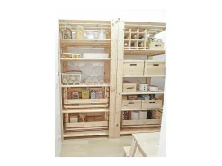 Caja de almacenamiento de pino macizo con tapa Tamaño 1