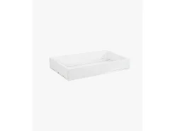 Caja de madera maciza en tono blanco de 49x30,5x7,5cm - BOX - DECOWOOD