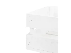 Caja de madera maciza en tono blanco de 49x30,5x17,5cm - BOX - DECOWOOD