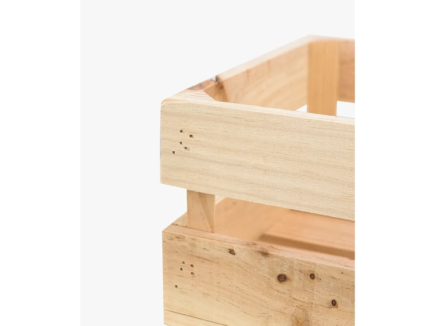 Caja de madera maciza en tono natural de 49x30,5x17,5cm - BOX - DECOWOOD