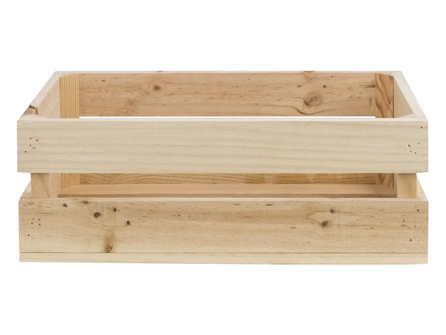 Caja de madera maciza en tono natural de 49x30,5x17,5cm - BOX - DECOWOOD