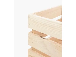 Caja de madera maciza en tono natural de 49x30,5x25,5cm - BOX - DECOWOOD