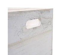 Caja de madera MCW-C20, 40 x 30 x 24 cm, blanco desgastado