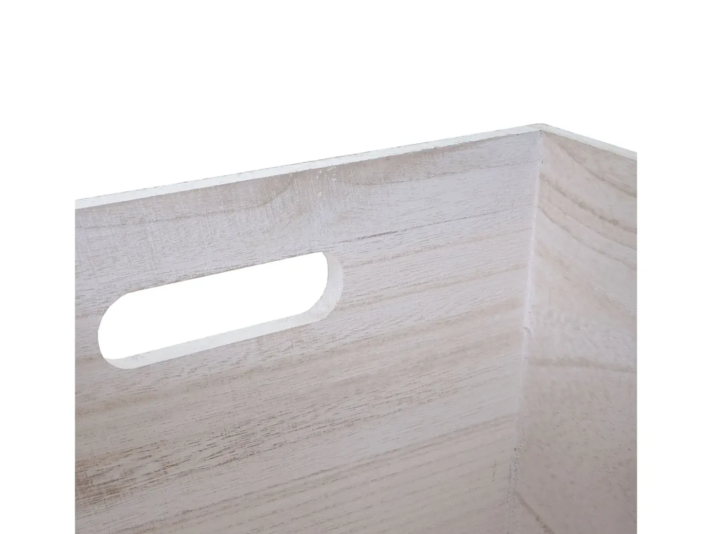 Caja de madera MCW-C20, 40 x 30 x 24 cm, blanco desgastado