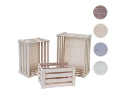 Caja de madera MCW-C56 (juego de 3), color natural