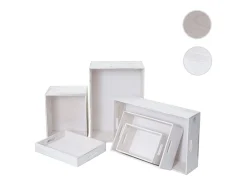 Caja de madera MCW-C20 (juego de 6), blanco desgastado