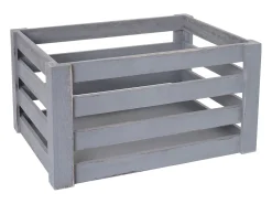 Caja de madera MCW-C56 (juego de 3), gris, desgastado
