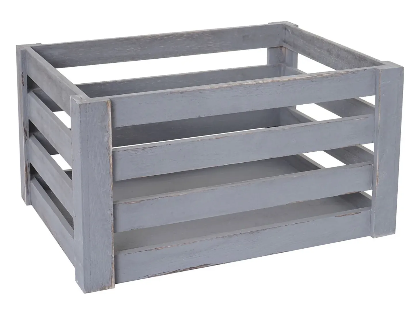 Caja de madera MCW-C56 (juego de 3), gris, desgastado