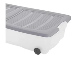 Caja multiusos con ruedas gris 80 x 40 cm