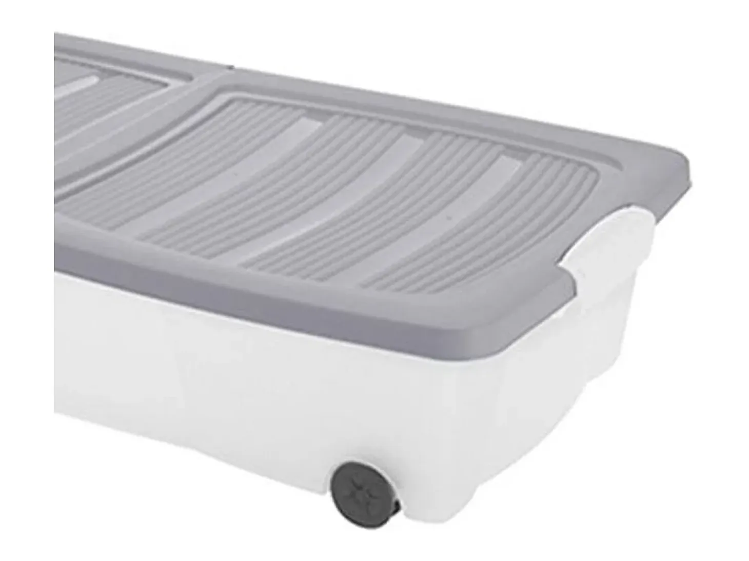 Caja multiusos con ruedas gris 80 x 40 cm