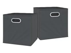 Caja plegable antracita 30x30x30