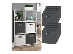 Caja plegable antracita 30x30x30