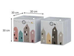 Caja plegable grey (ciudad) 30x30x30