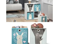 Caja plegable gris azulado 30x30x30