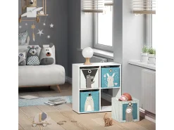 Caja plegable gris azulado 30x30x30