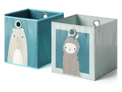 Caja plegable gris azulado 30x30x30