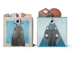 Caja plegable gris/azul 30x30x30