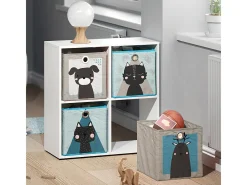 Caja plegable gris/azul 30x30x30