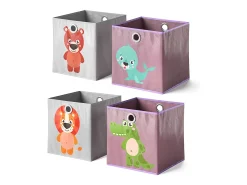 Caja plegable gris/morado 30x30x30