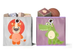 Caja plegable gris/morado 30x30x30