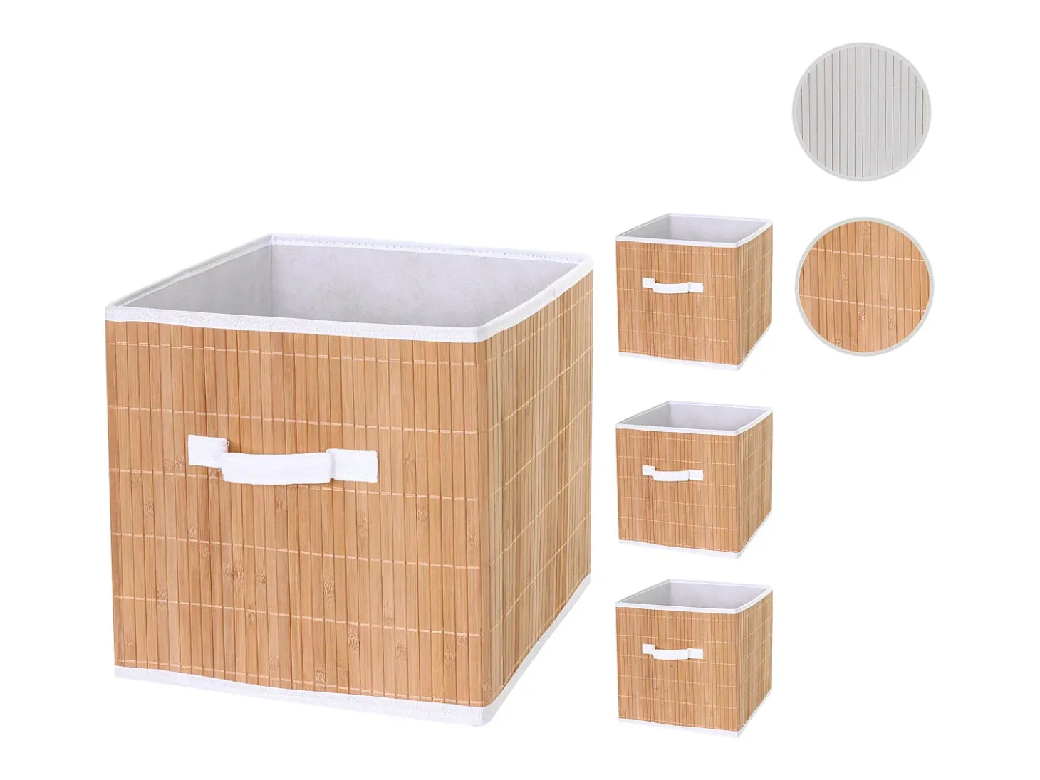Caja plegable MCW-C21 (juego de 4), color natural