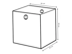 Caja plegable negro 30x30x30