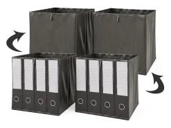 Caja plegable negro 30x30x30