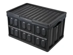 Cajas de Almacenamiento Plegables SucceBuy 45 L con Tapas, Lote de 3, Contenedores Apilables