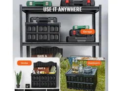 Cajas de Almacenamiento Plegables SucceBuy 45 L con Tapas, Lote de 3, Contenedores Apilables