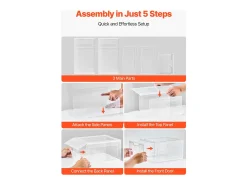 Cajas de Zapatos Apilables SucceBuy Lote de 6, Adecuadas para Tallas hasta US 13, de Plástico Duradero con Puerta Magnética, Ideales para Tacones