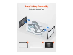 Cajas de Zapatos SucceBuy Apilables Lote de 12 Piezas, Almacenamiento para Zapatos hasta Talla US 11, Organizador Modular de Plástico